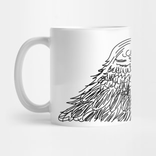 Sketchy Shouting Bird Mug